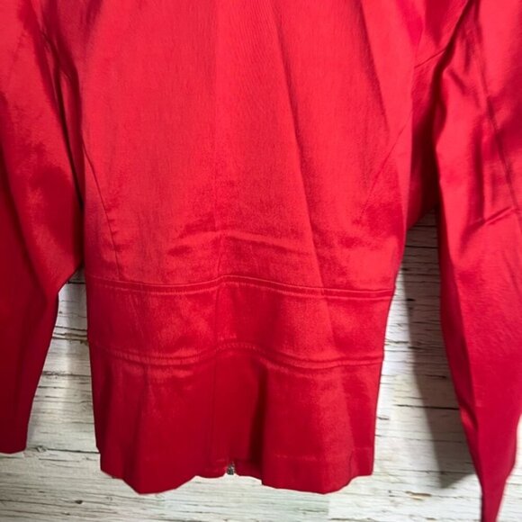 Samuel Dong Wrap Style Jacket top ruffle with Belt size medium - Picture 5 of 6